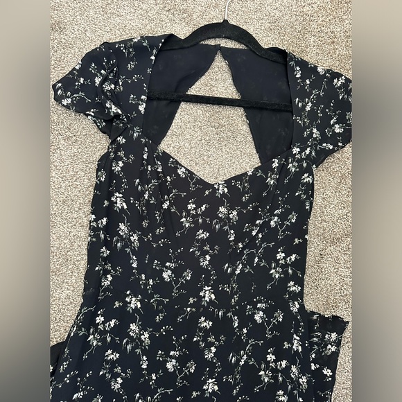 Reformation floral midi open back dress size 8 - Picture 6 of 7